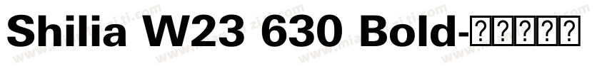 Shilia W23 630 Bold字体转换